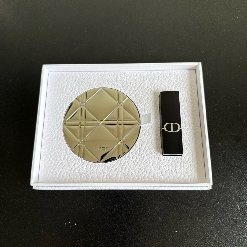 Dior White Textured Box with Gold Logo